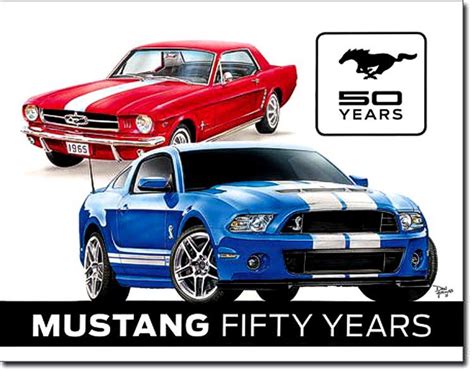 mustang 50 years metal box|Mustang Fifty Years Tin Sign .